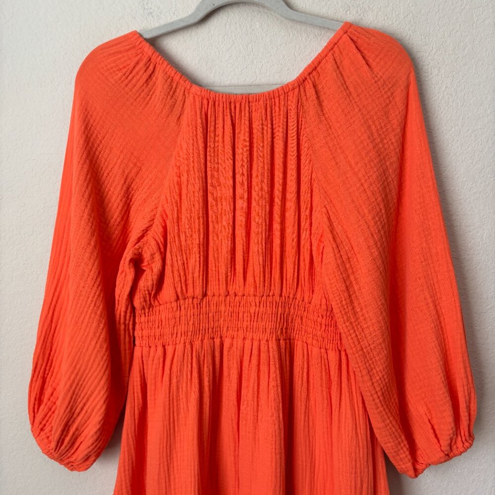 J. Crew V-Neck Midi Dress in Soft Gauze - Picture 7 of 11